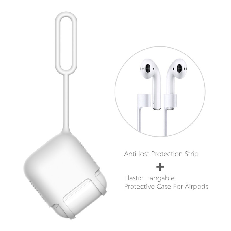 DAITE Apple Airpods beskyttelsesveske med anti - tapt ståltau