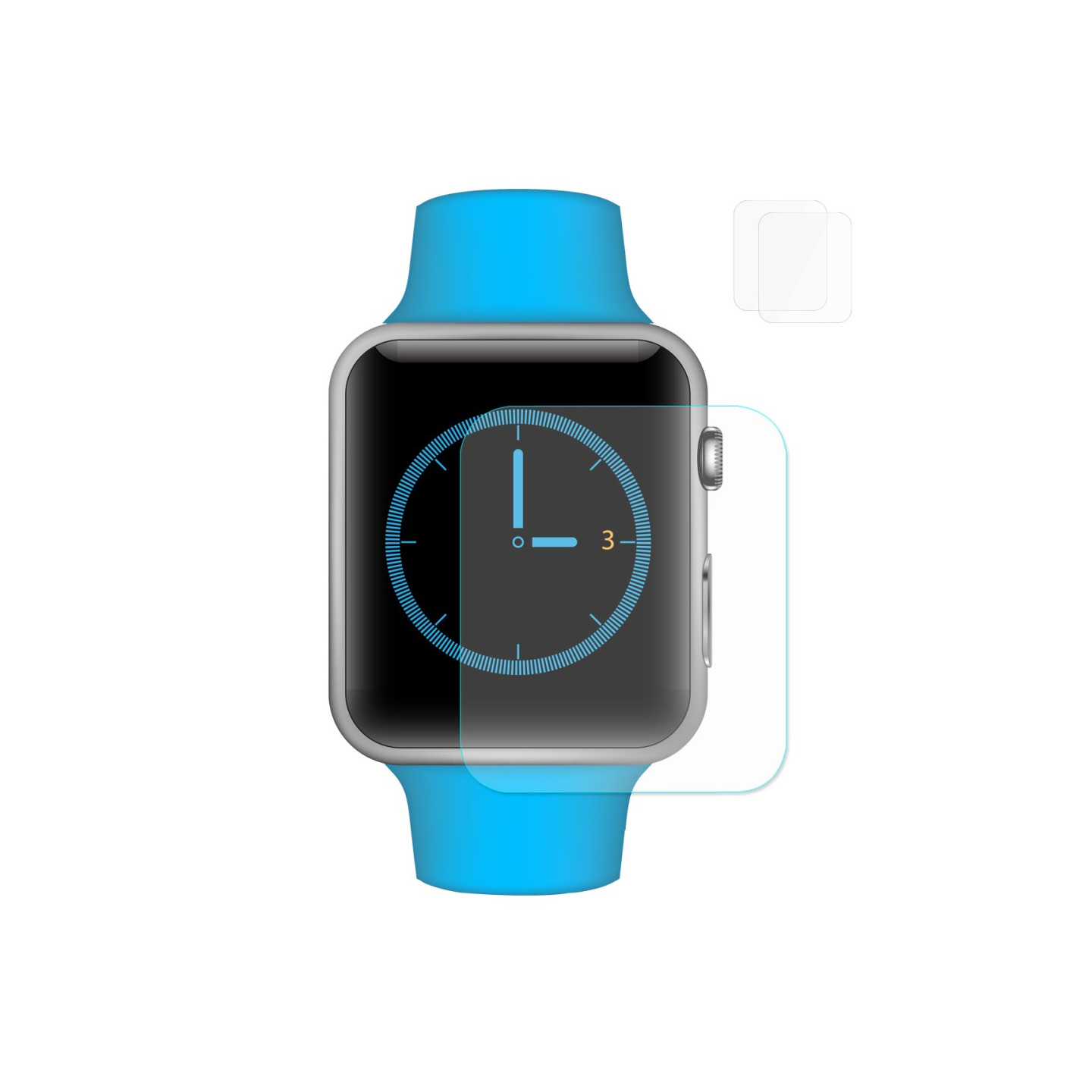 2 pcs HAT PRINCE Apple Watch Series 3/2/1 38mm Tempered Glass 0.2mm