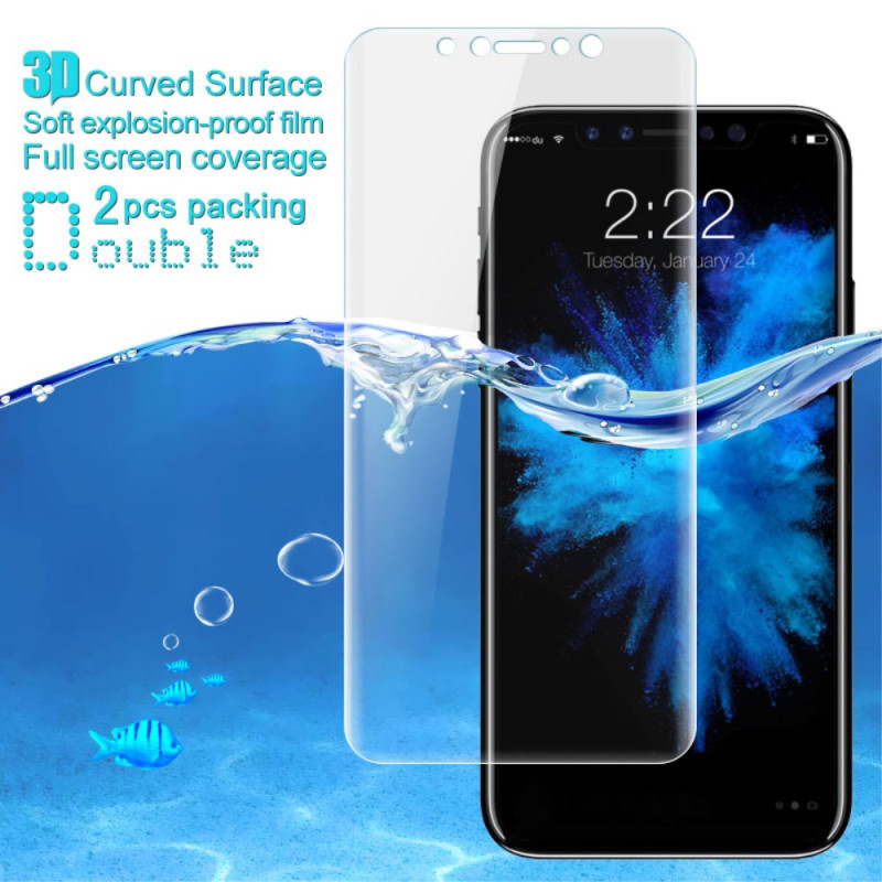IMAK 2Pcs Full Coverage Screen Protector Film for iPhone X