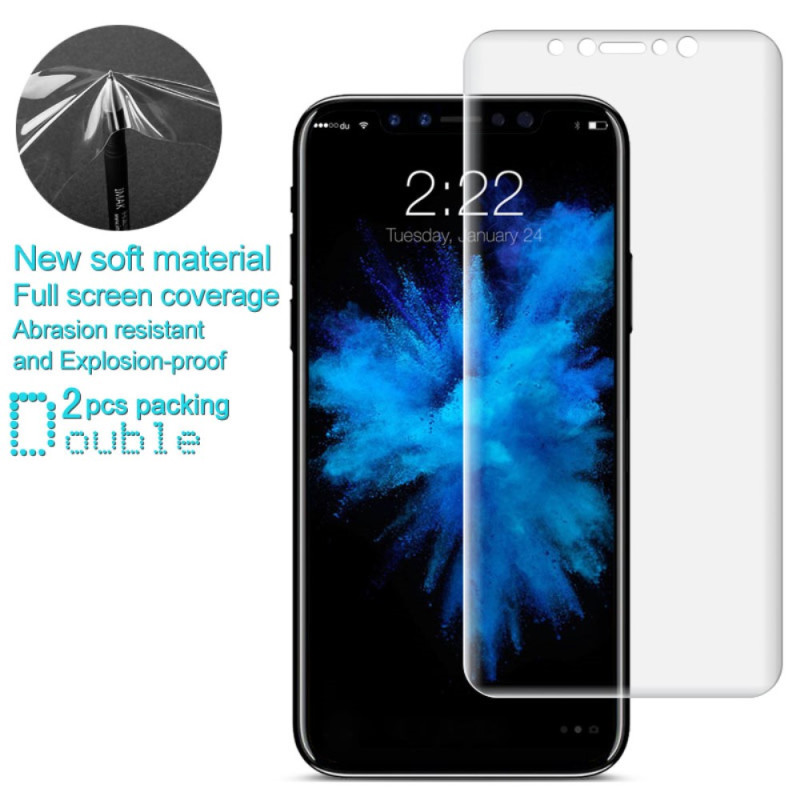 IMAK 2Pcs Full Kansiage Näytönsuoja Film - iPhone X
