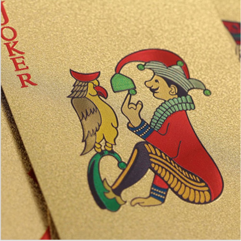 54Pcs Creative Waterproof 100 Dollar Plastic Poker Playing Cards - Gold