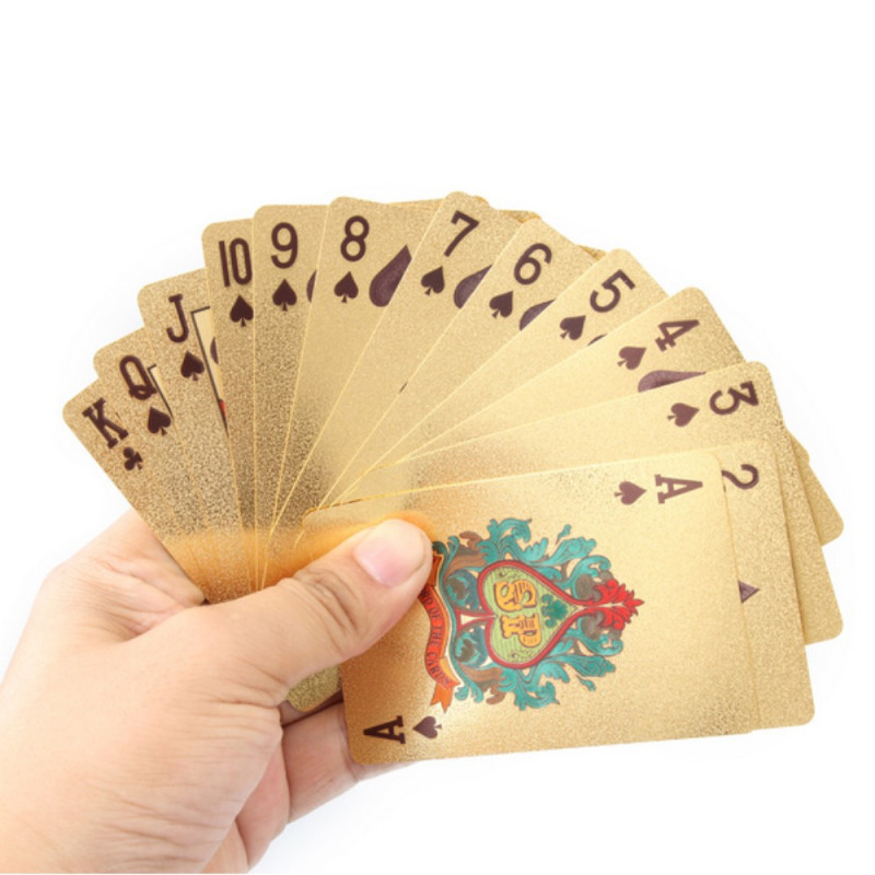 $100 gullplast PVC Poker vanntett spillkort kortstokk