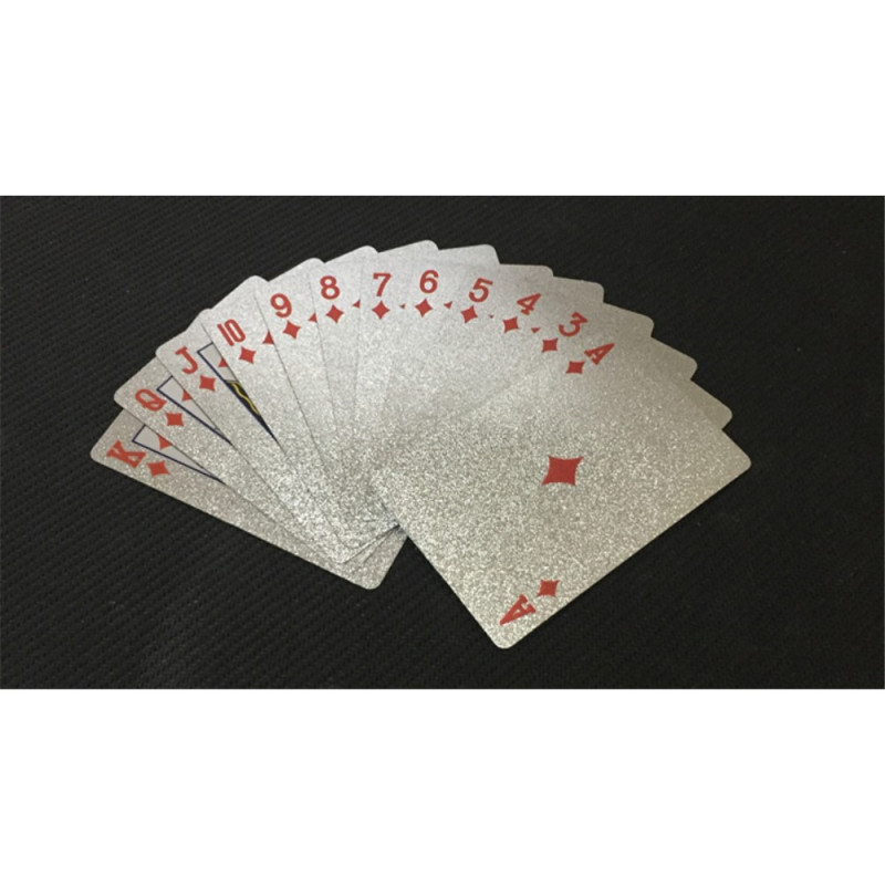 $100 sølvplast PVC Poker vanntett spillkort kortstokk