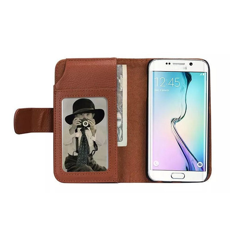 Iphone X Wallet Case More Pockets 6 pockets Brown