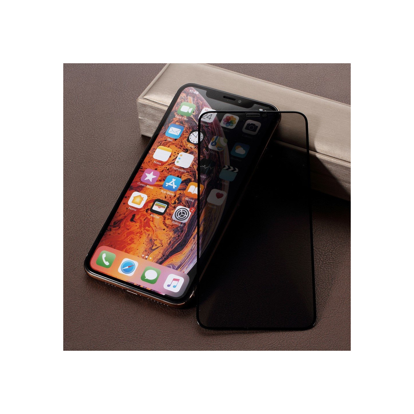 Privacy Herdet Glass til Iphone X/XS
