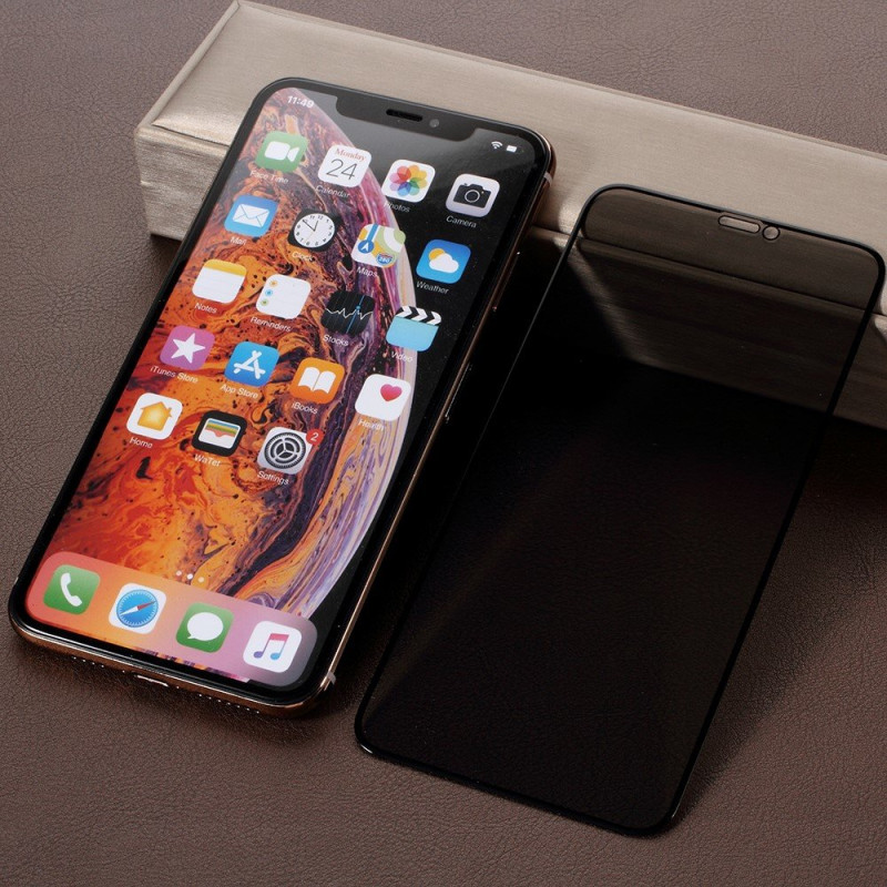 iPhone (2019) 5.8 XS X 5.8 Yksityisyyden suoja 5D karkaistun lasin näyttö