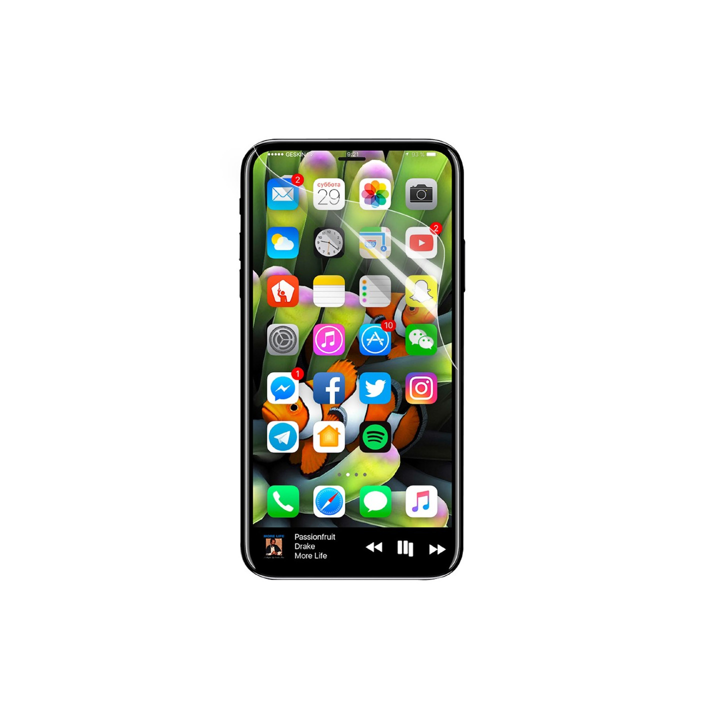 Heltäckande Screen Protector iPhone X