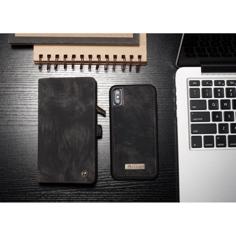 CASEME Detachable 2 - in - 1 Multi - slot Wallet Case for iPhone X / XS