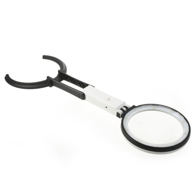 Foldable Desk - type Handheld 10 LED Lighted Lamp Magnifier