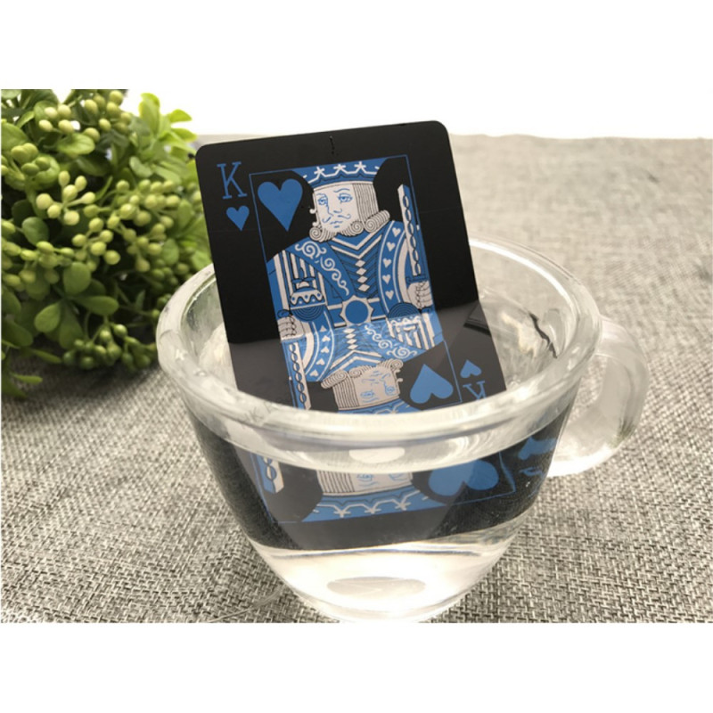 Svart plast PVC Poker vanntett spillkort kortdekk