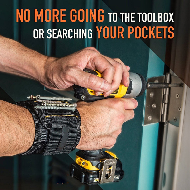 Magnetisk armbånd for å holde skruer biter verktøy osv. 10 magneter