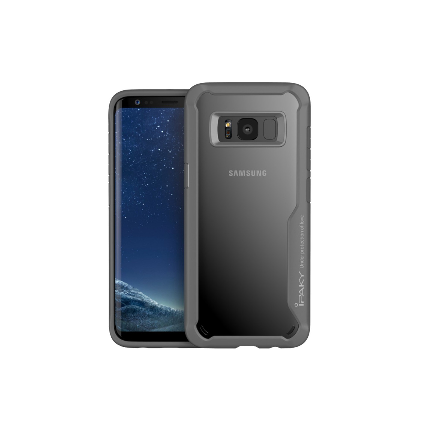 IPAKY Samsung Galaxy S8 Plus TPU Hybrid Skal - Harmaa