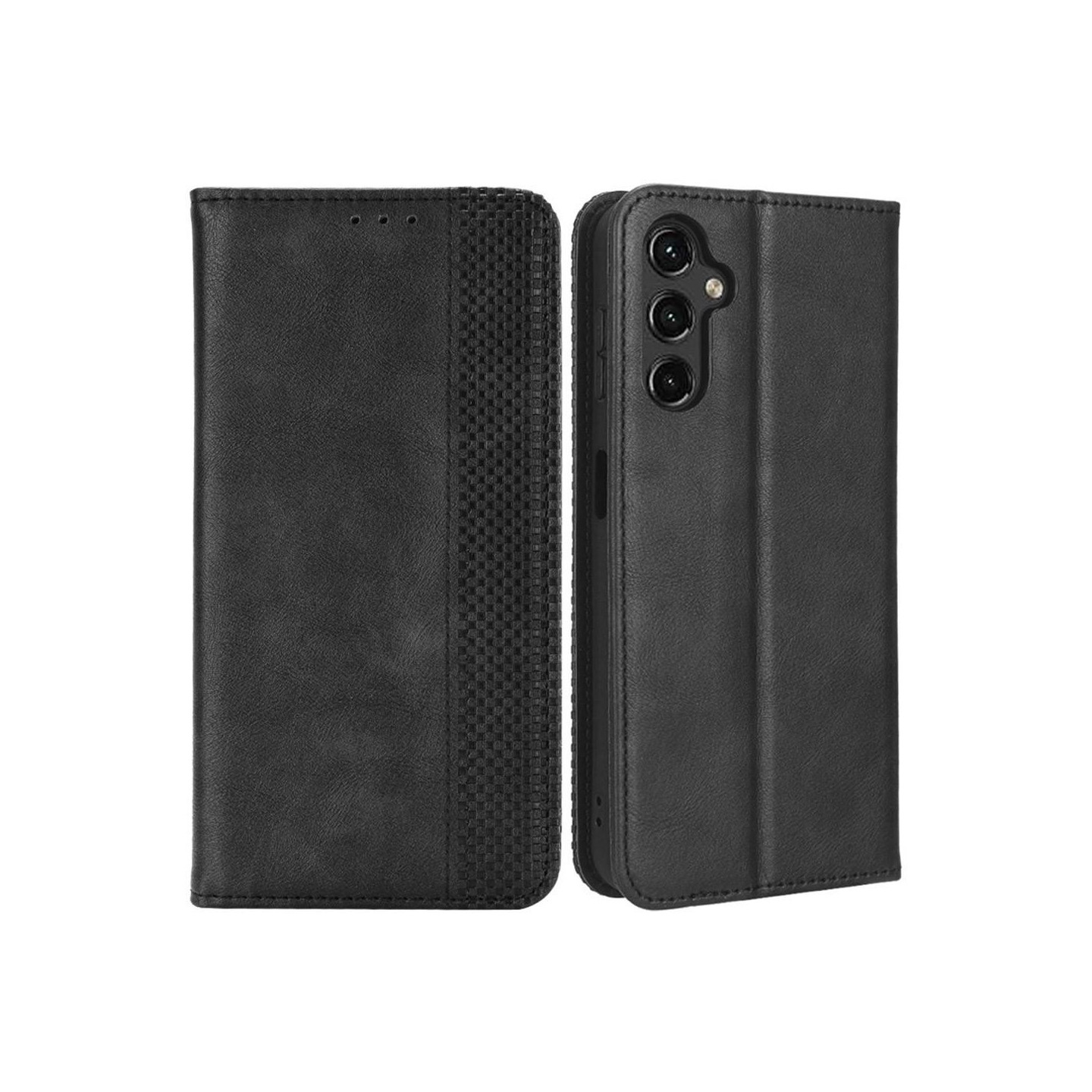 Wallet Stand Flip Phone Case for Samsung Galaxy A14 5G - Black