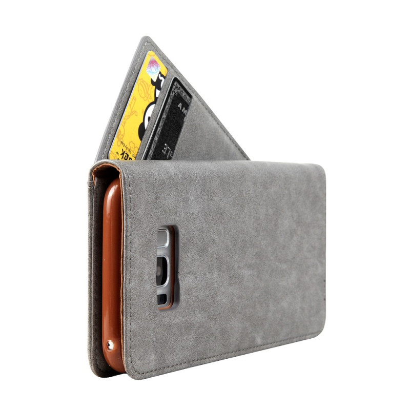 CMAI2 Litchi plånbokscase Samsung Galaxy S8 - Gray