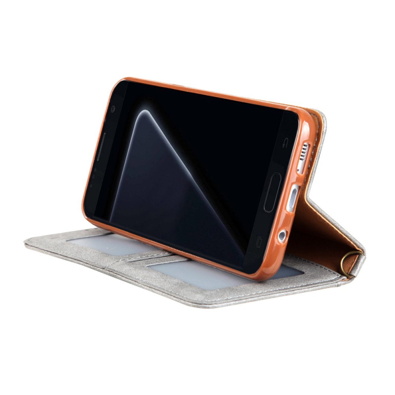 CMAI2 Litchi Lommebok - cover til Samsung Galaxy S8 - Grå