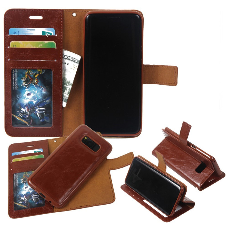 Samsung Galaxy S8 - 2 i 1 Lommebok - cover/Cover - Brun