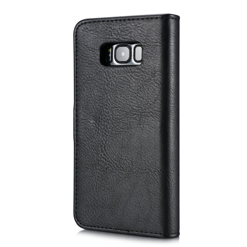DG.MING Samsung Galaxy S8 Split Läder Wallet Case - Black