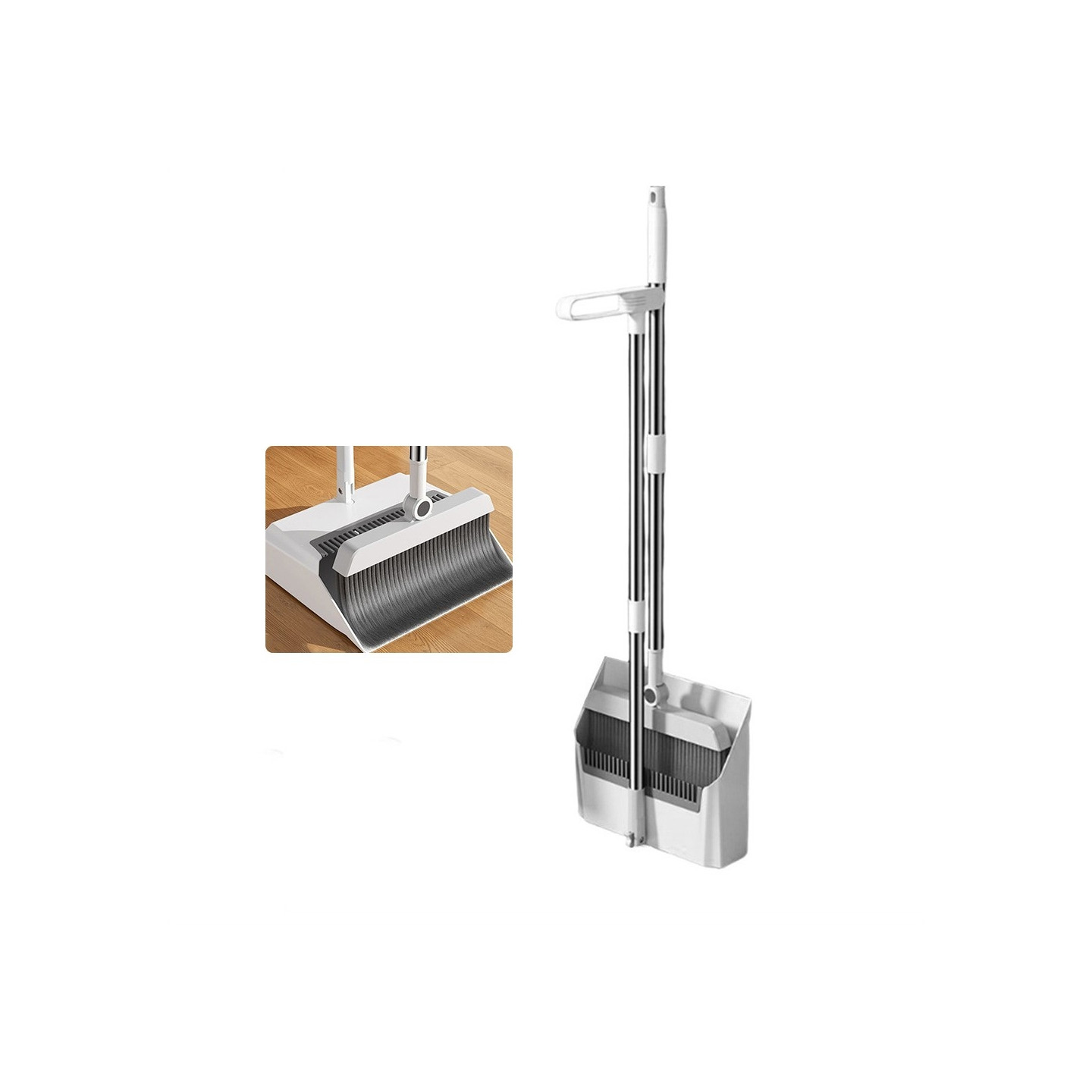 Dustpan brush Shovel broom and dustpan set for dust sweeping with scraping teeth