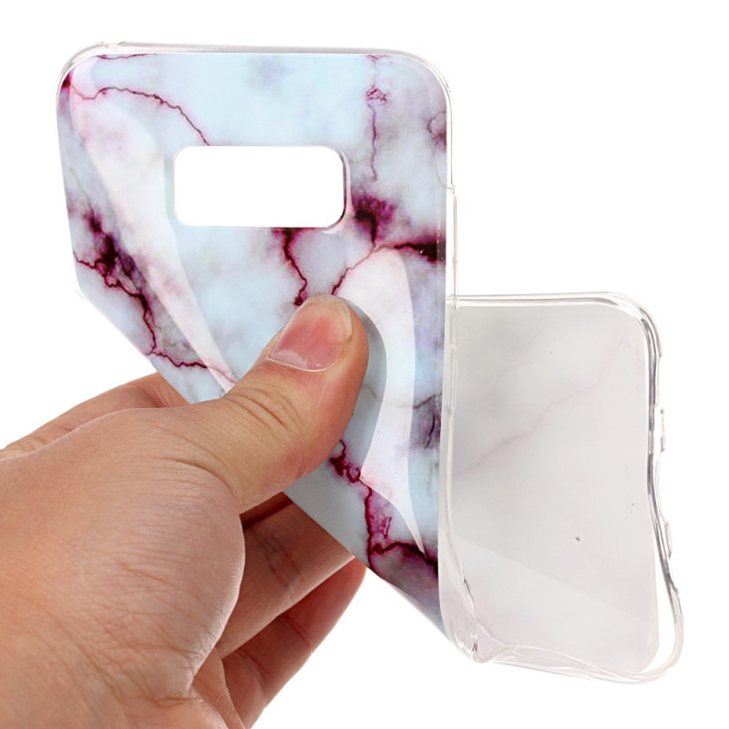 Samsung Galaxy S8 Plus TPU Marmor - Violetti