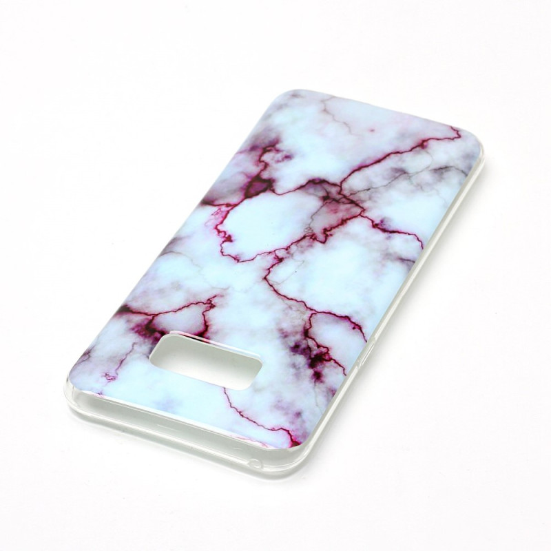 Samsung Galaxy S8 Plus TPU Marmor - Violetti