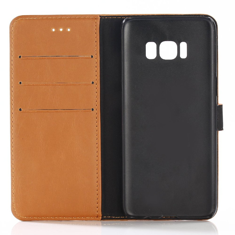 Samsung Galaxy S8 Stilig Lommebok - cover Lysebrun