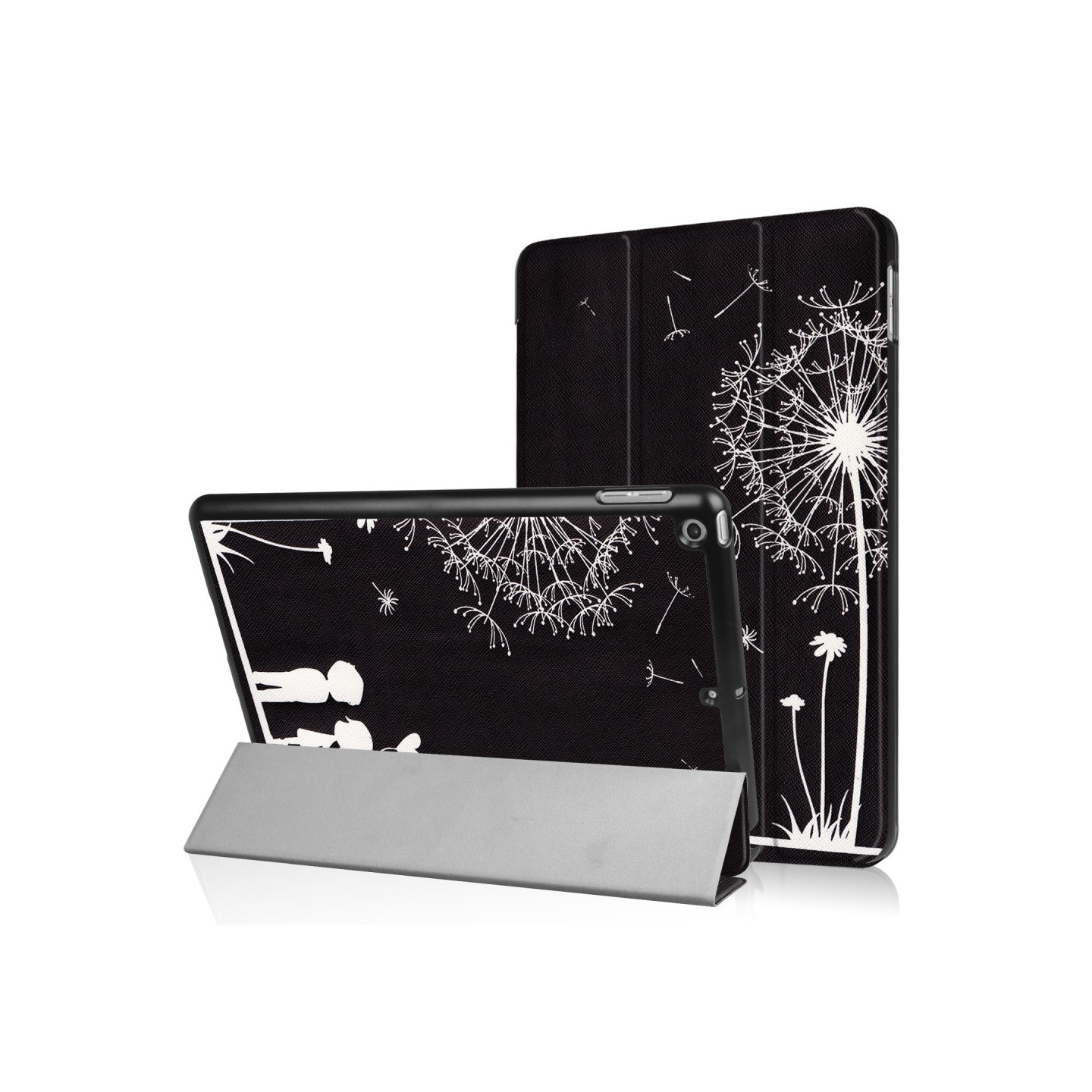 iPadille 9.7 (2018)/9.7 (2017) Kolminkertainen telinekotelo - voikukka