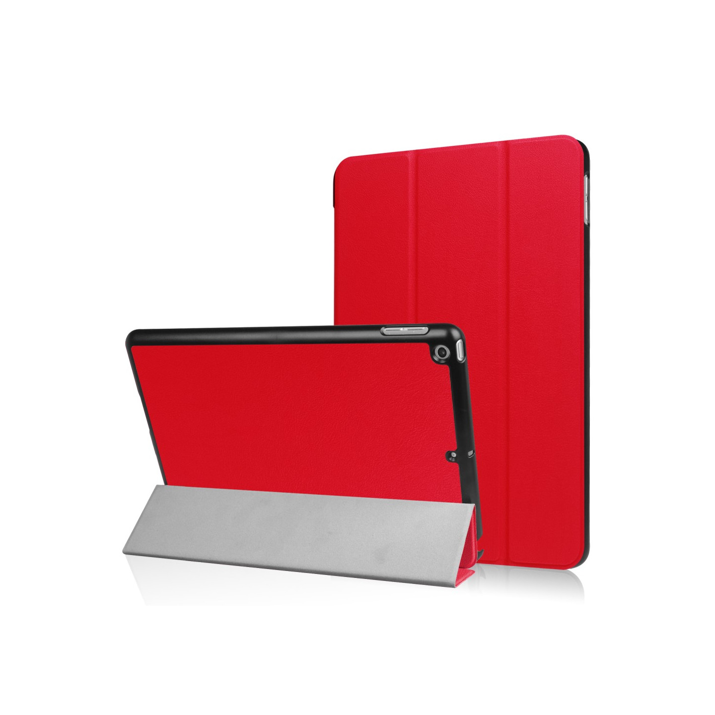 Til iPad 9.7 (2018)/9.7 (2017) Trifoldet etui - Rød