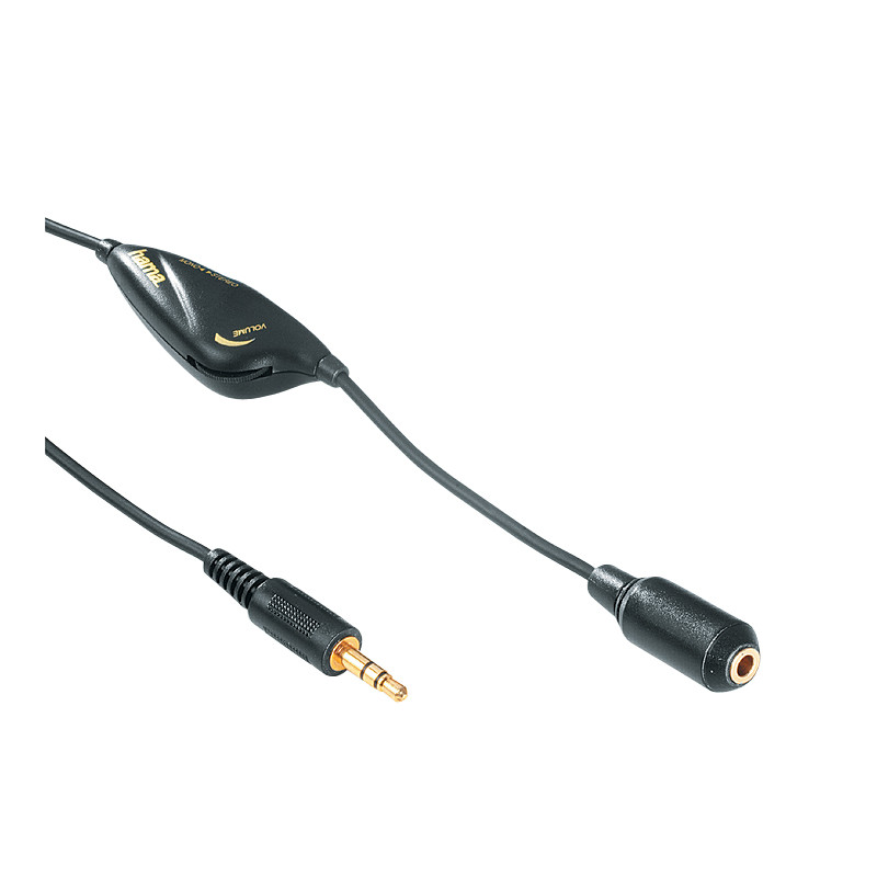HAMA Kabel 3,5mm - 3,5mm 3m Hane - Hona Med Volymreglage