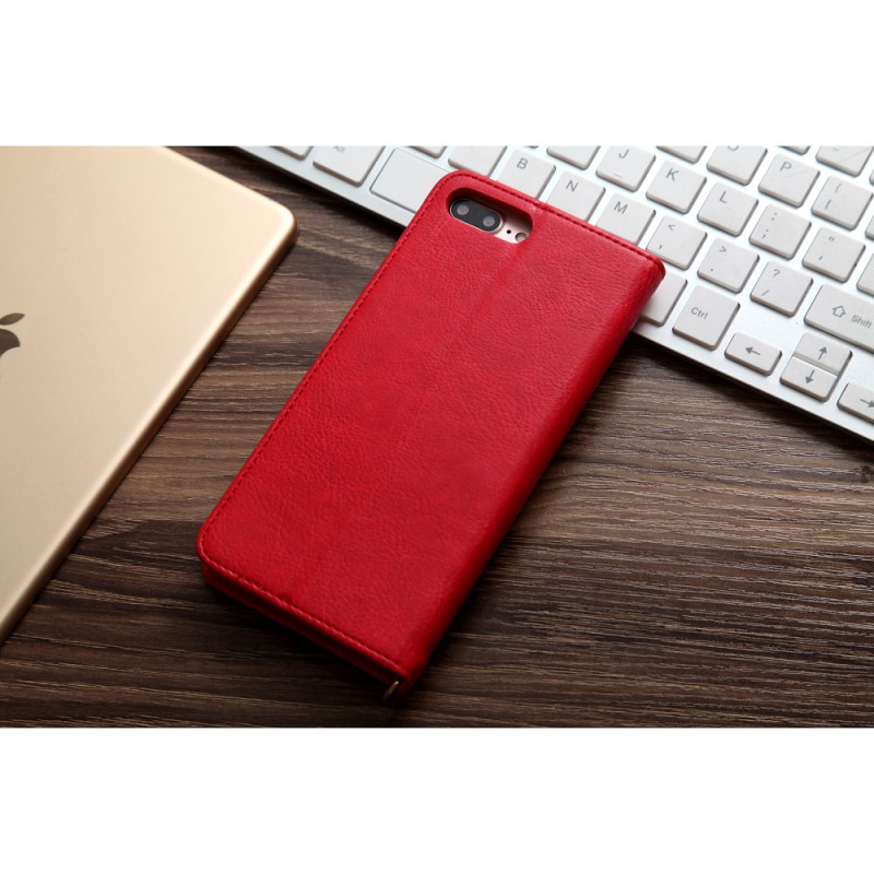 CMAI2 Litchi plånbokscase for iPhone 7 Plus - Red