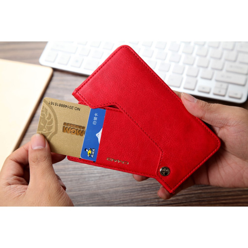 CMAI2 Litchi plånbokscase for iPhone 7 / 8 / SE (2020) - Red