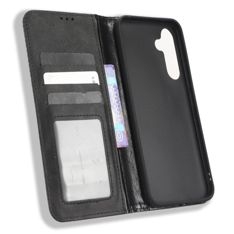 Wallet Stand Flip Phone Case for Samsung Galaxy A34 5G - Black