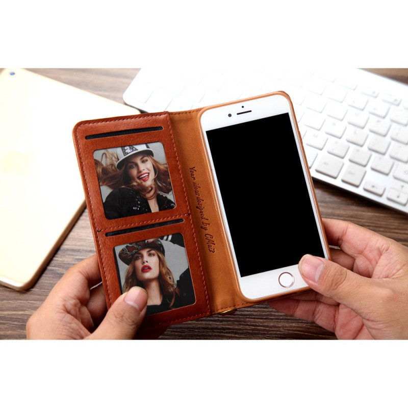 CMAI2 Litchi Lommebok - cover til iPhone 7/8/SE (2020) - Brun