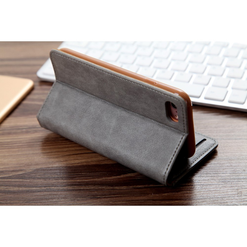 CMAI2 Litchi Lommebok - cover til iPhone 7/8/SE (2020) - Grå