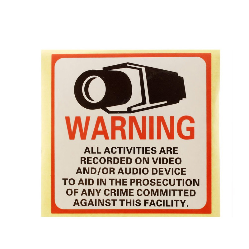 TV/Video - bevakning, Klistermärken 4st 8x8 cm