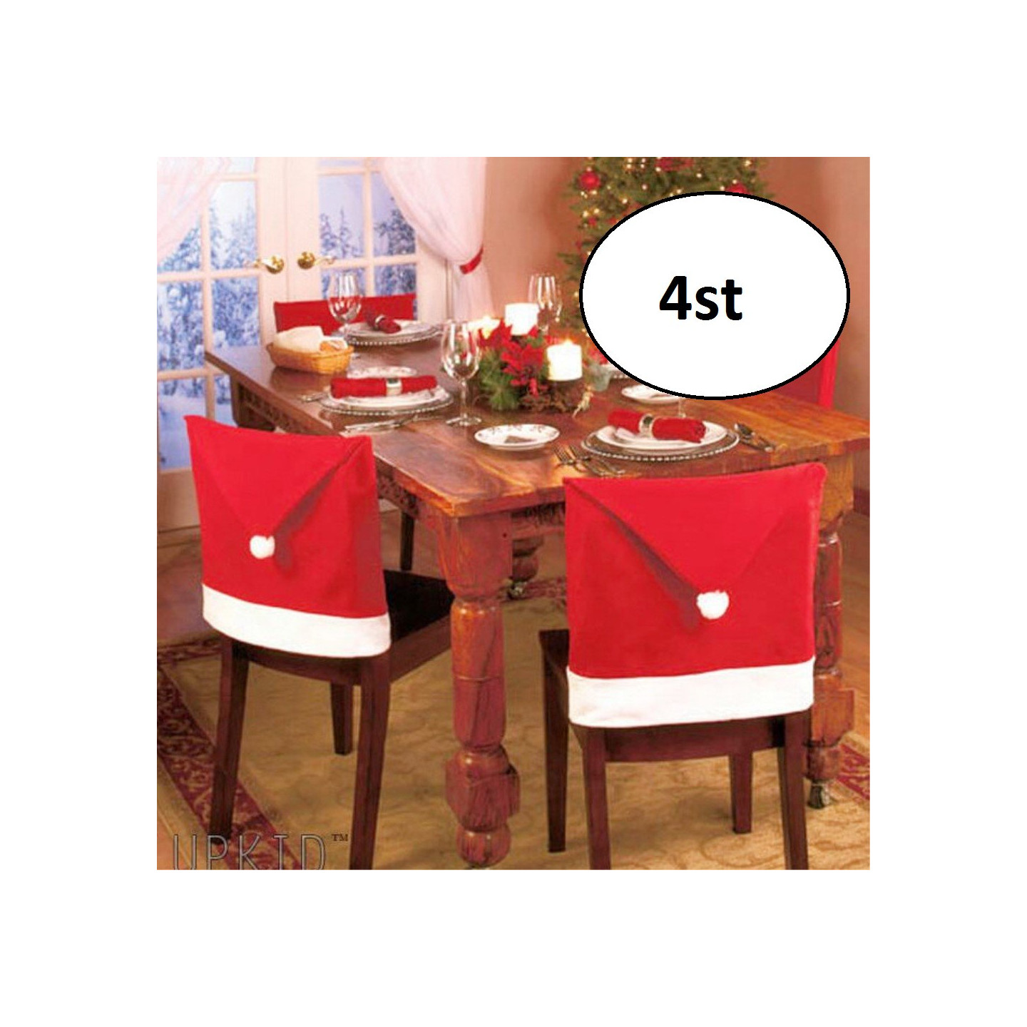 Stolrygg - Julepynt 4stk