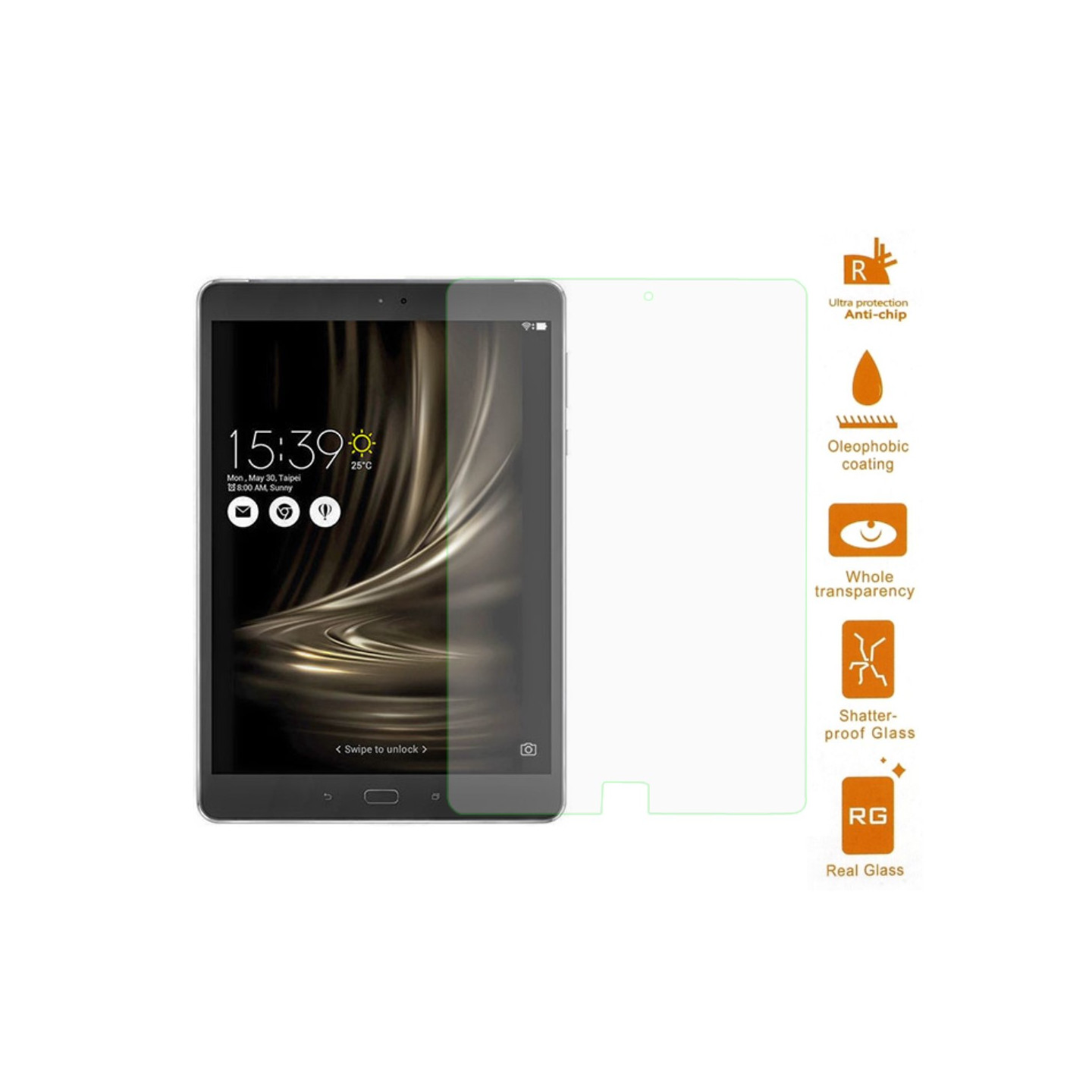 Asus Zenpad 3S 10 Z500M Herdet glass 0,3mm 9H