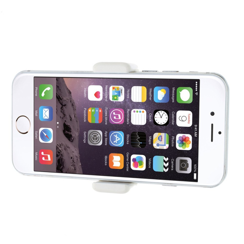 Hållare för smartphone i bilen, fästes i luftventil - White