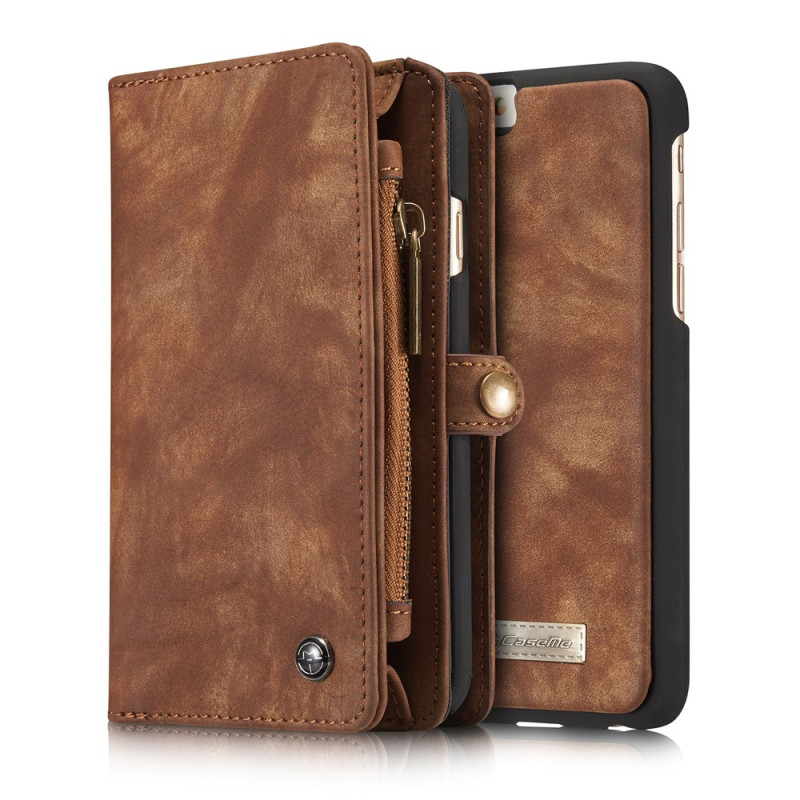 CASEME iPhone 6s 6 Retro Split Lommebok - cover i Lær - Kaffe