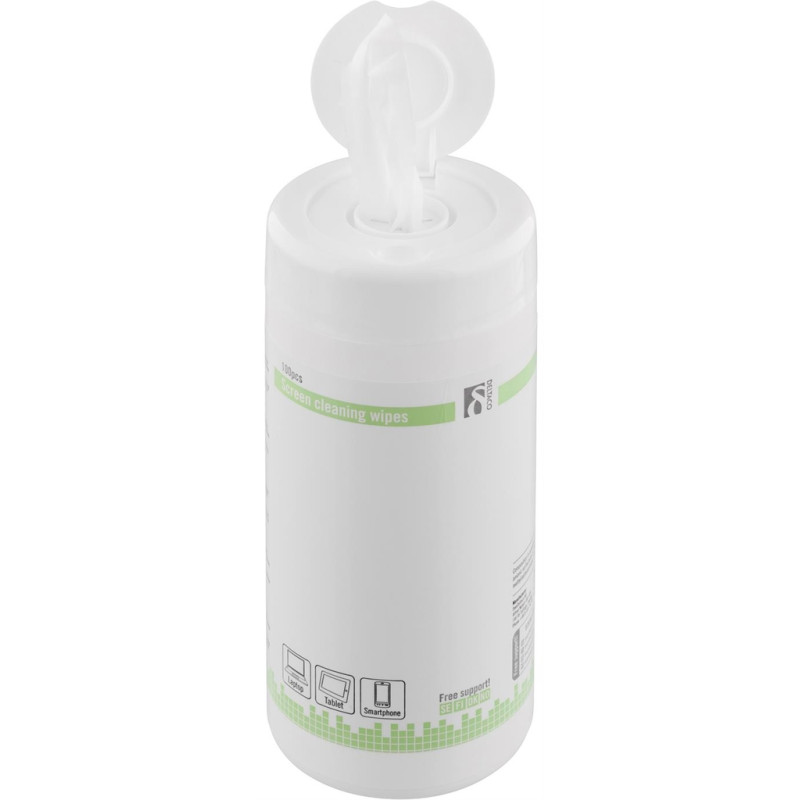DELTACO våtservietter, for rengjøring av skjermer