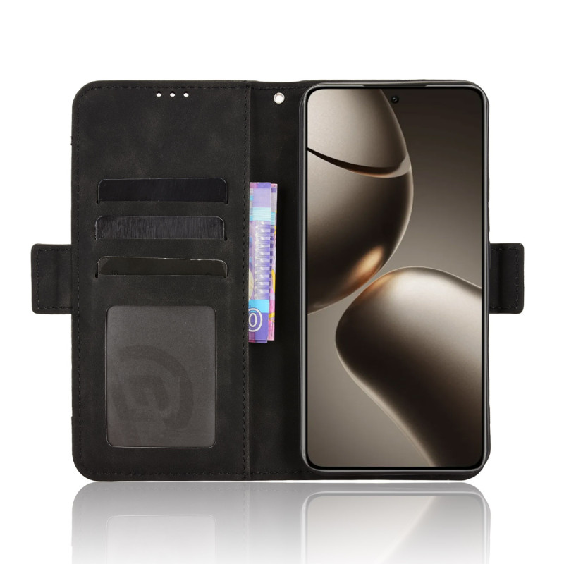 Suojakotelo Xiaomi 15T Pro Lompakkokuori Useilla Korttipaikoilla - Musta