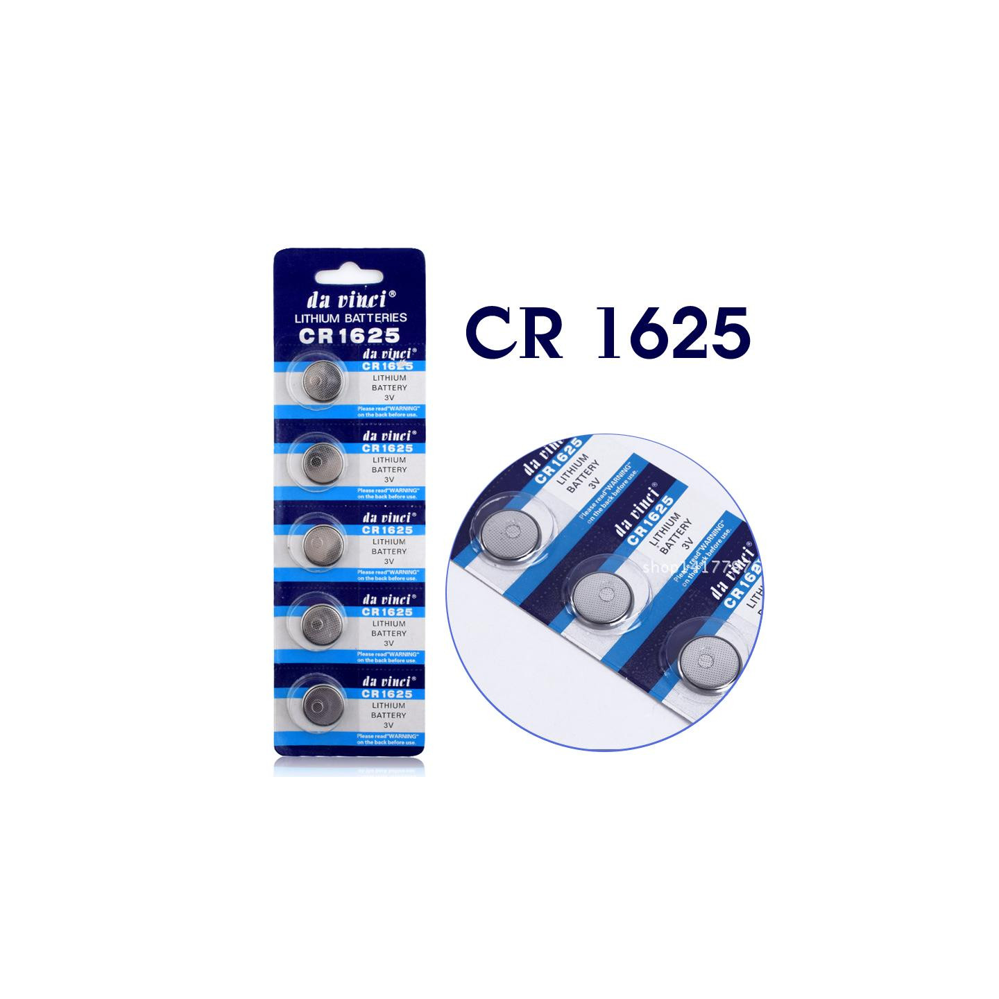 Alkalisk knappcellebatteri CR1625 stor pakke