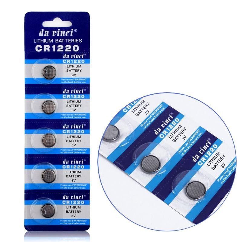 Alkalisk knappcellebatteri CR1220 stor pakke