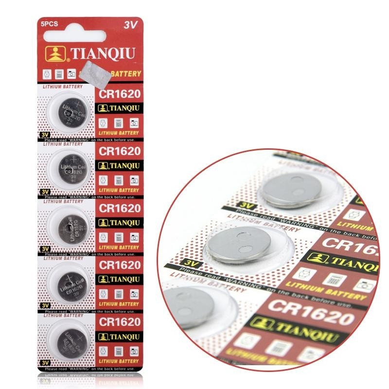 Alkalisk knappcellebatteri CR1620 stor pakke