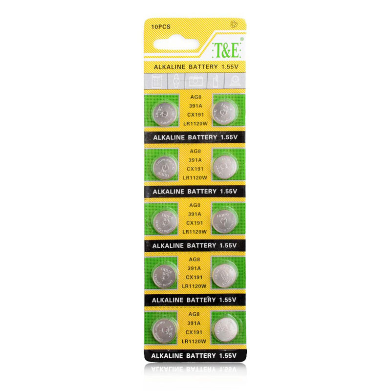 Alkalisk knappcellebatteri SR55/V391/AG8 Stor pakke