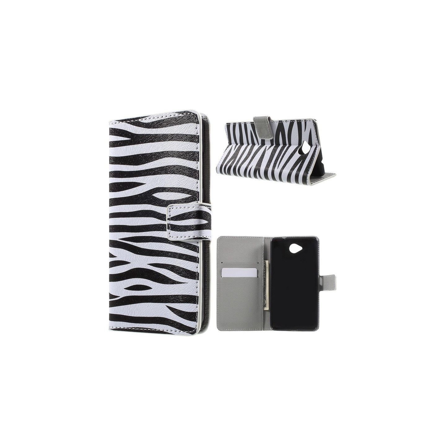 Microsoft Lumia 650 Lompakkokotelo - Zebra