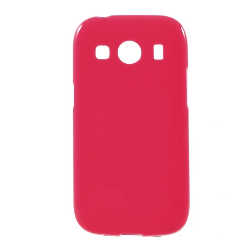 Samsung Galaxy Ace 4 Glossy TPU suojakuori HotPink