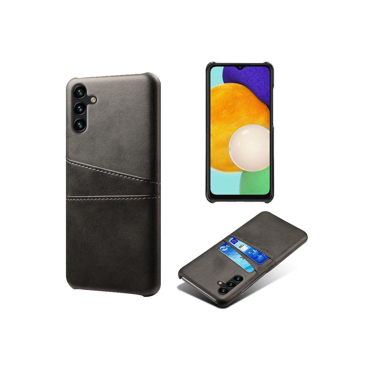 Samsung Galaxy A14 5G KSQ Pu - nahkapäällysteinen kuori kovalle kotelolle