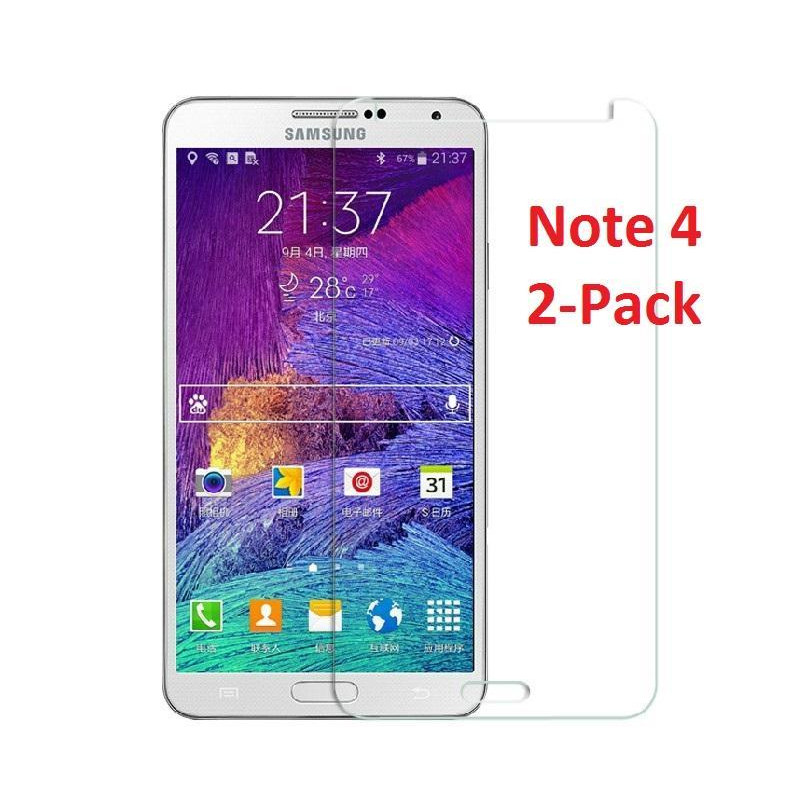 Samsung Note 4 Screen Protector x2 with putsduk