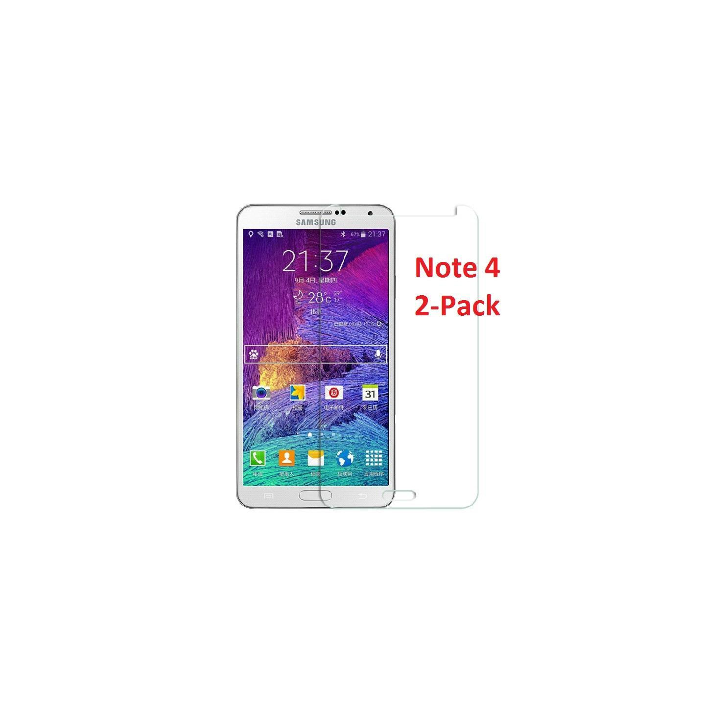 Samsung Note 4 Screen Protector x2 with putsduk