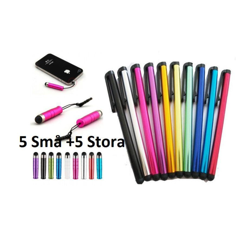 5 Small + 5 Large Touch Pens For Mobile and Tablets